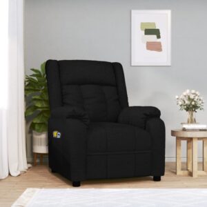 vidaXL eldrevet massagestol stof sort