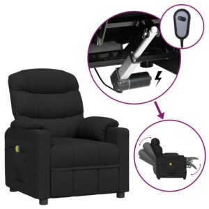 vidaXL eldrevet massagestol stof sort