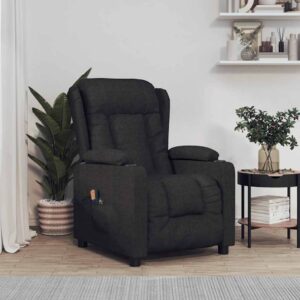 vidaXL eldrevet massagestol stof sort
