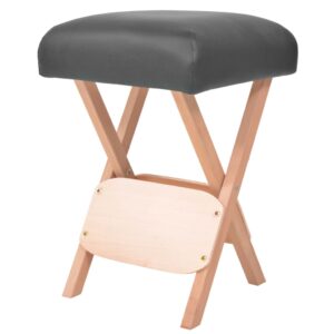 vidaXL foldbar massagestol 12 cm tykt sæde 2 bolsterpuder hvid