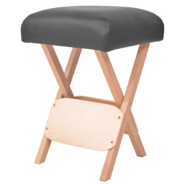 vidaXL foldbar massagestol 12 cm tykt sæde 2 bolsterpuder hvid