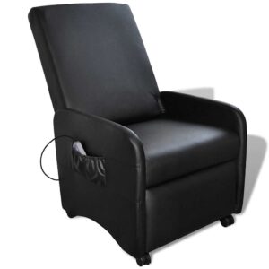 vidaXL massagestol kunstlæder sort