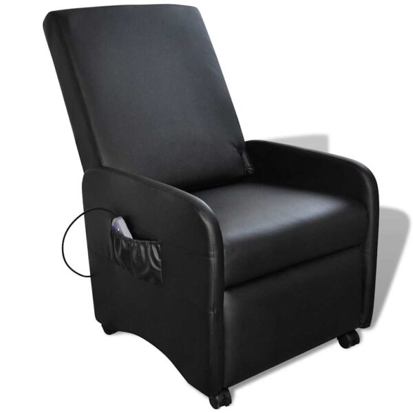 vidaXL massagestol kunstlæder sort