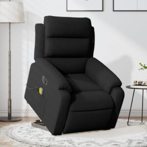 vidaXL massagestol med løftefunktion velour sort