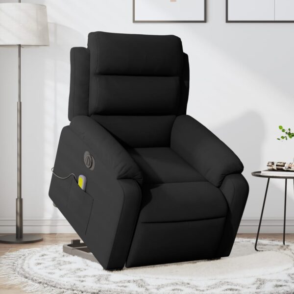 vidaXL massagestol med løftefunktion velour sort
