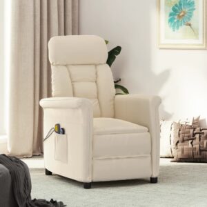 vidaXL massagestol mikrofiberstof beige