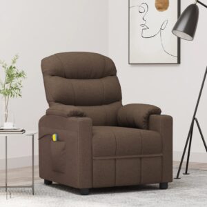 vidaXL massagestol stof brun