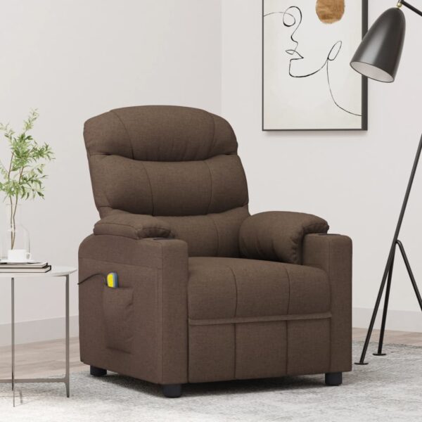 vidaXL massagestol stof brun