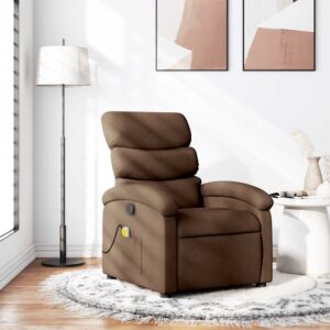 vidaXL massagestol stof brun