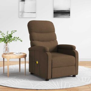 vidaXL massagestol stof brun
