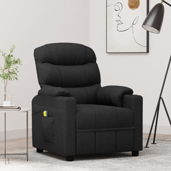 vidaXL massagestol stof sort