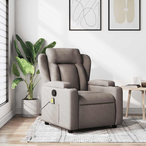vidaXL massagestol taupe stof