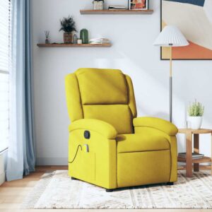 vidaXL massagestol velour gul