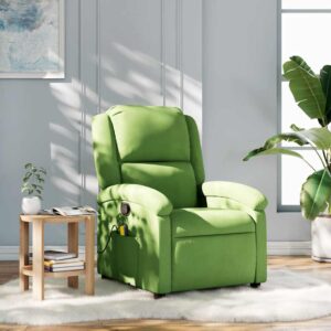 vidaXL massagestol velour lysegrøn