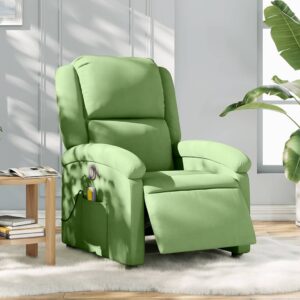 vidaXL massagestol velour lysegrøn