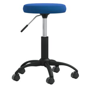 vidaXL massagetaburet fløjl blå