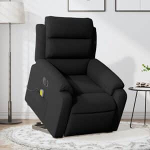 vidaXL massagestol med løftefunktion velour sort