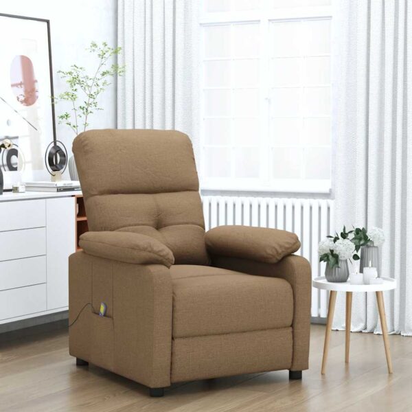 vidaXL massagestol stof brun