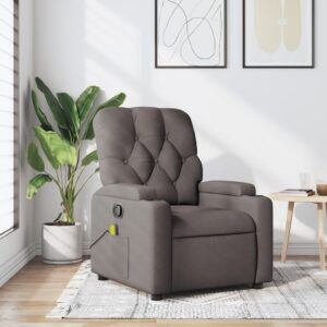 vidaXL massagestol stof gråbrun