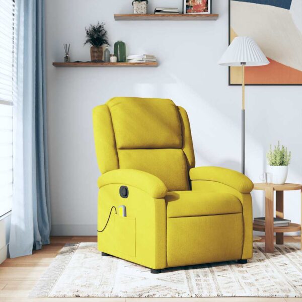 vidaXL massagestol velour gul